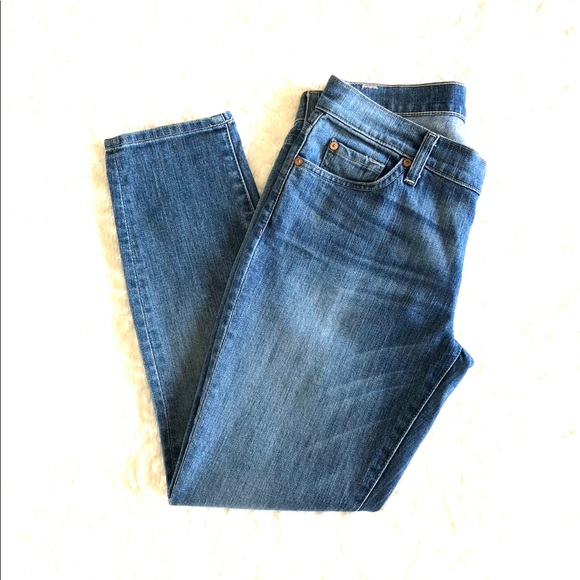 7 For All Mankind Jeans Sz 27 Blue Ankle Crop Roxanne Skinny Leg - Picture 5 of 9
